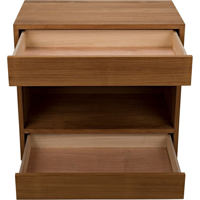 Noir SL05 Side Table, Gold Teak, 18"