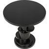 Noir Hugo Side Table, Hand Rubbed Black - Mahogany & Veneer, 28"