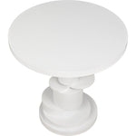 Noir Hugo Side Table, Solid White - Mahogany & Veneer, 28"