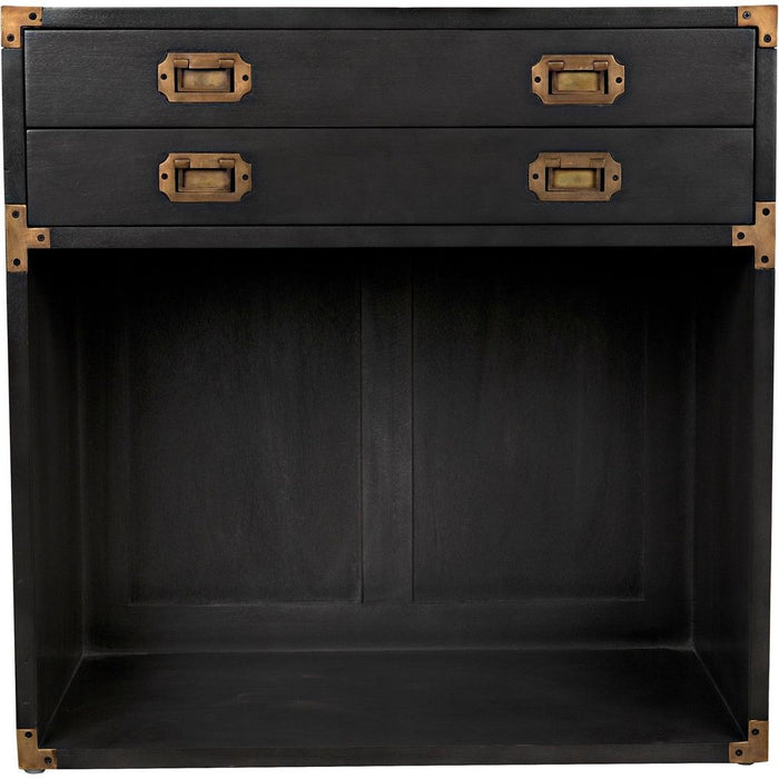 Noir Campaign Chest, Pale - Mahogany & Veneer, 18"