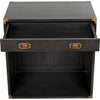 Noir Campaign Chest, Pale - Mahogany & Veneer, 18"