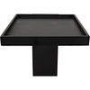 Noir Ledge All Metal Side Table, Black Steel, 18.5"