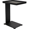 Noir Ledge All Metal Side Table, Black Steel, 18.5"