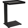 Noir Ledge All Metal Side Table, Black Steel, 18.5"