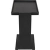 Noir Ledge All Metal Side Table, Black Steel, 18.5"