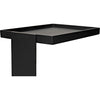 Noir Ledge All Metal Side Table, Black Steel, 18.5"