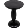 Noir Adonis Side Table, Hand Rubbed Black - Mahogany & Veneer, 18"