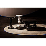 Noir Adonis Side Table, Hand Rubbed Black - Mahogany & Veneer, 18"