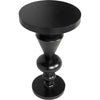 Noir Fenring Side Table, Hand Rubbed Black - Mahogany, 15"