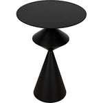 Noir Zasa Side Table, Black Steel, 18"