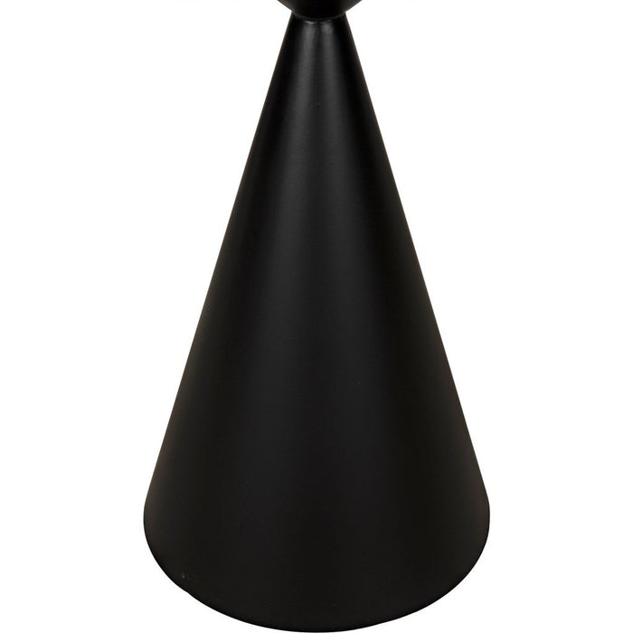 Noir Zasa Side Table, Black Steel, 18"