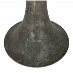 Noir Furniture Calitri Side Table, Brown Marble, 15" D x 15" W