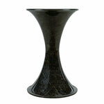 Noir Furniture Calitri Side Table, Brown Marble, 15" D x 15" W