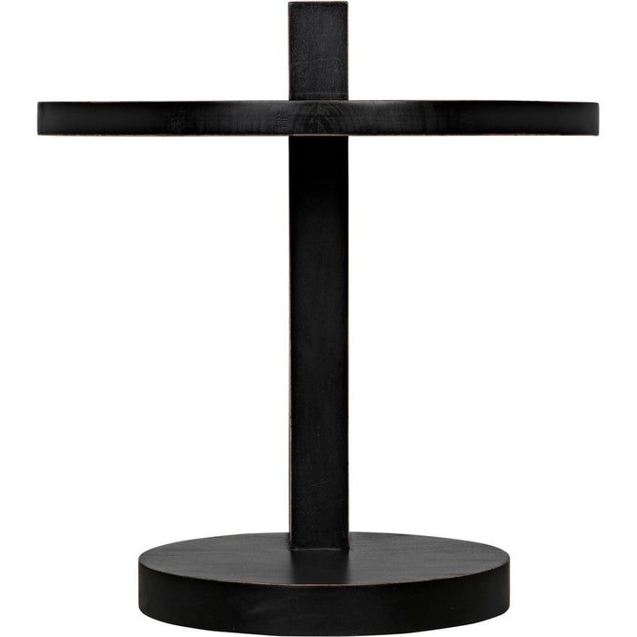 Noir Reed Side Table - Mahogany, 22"