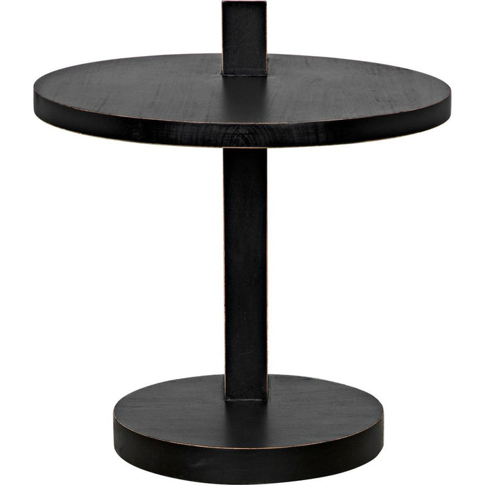 Noir Reed Side Table - Mahogany, 22"