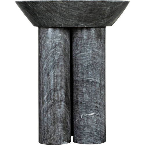 Noir Nox Side Table, B - Marble, 18"