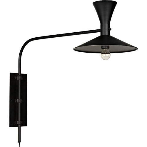 Primary vendor image of Noir Enzo Sconce, Black Steel