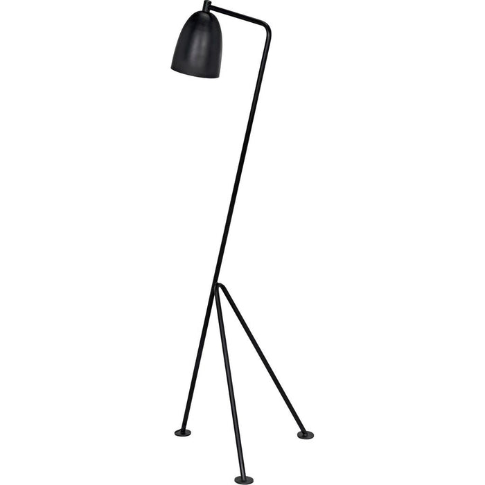 Noir Asti Floor Lamp, Black Steel