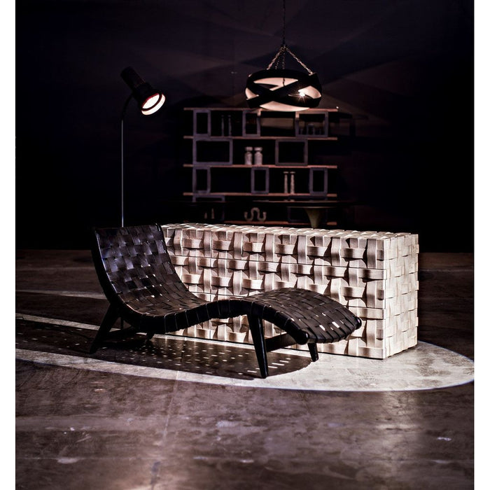 Noir Asti Floor Lamp, Black Steel