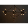 Noir Pluto Chandelier, Large, Metal w/ Brass Finish & Glass