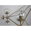 Noir Pluto Chandelier, Large, Metal w/ Brass Finish & Glass