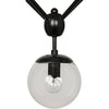 Noir Pluto Chandelier, Small, Black Steel