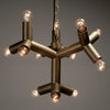 Primary vendor image of Noir Snow Flake Chandelier, Metal w/ Brass Finish