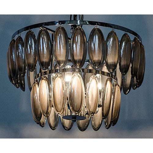 Noir Lolita Chandelier, Small, Chrome Finish & Glass