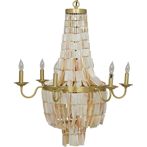 Primary vendor image of Noir Bijou Chandelier, Antique Brass, Metal & Shells