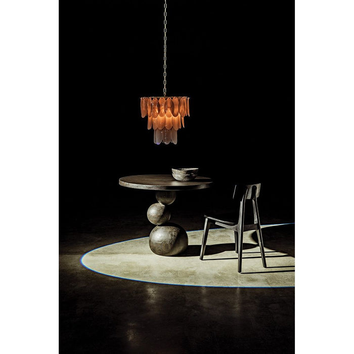 Noir Lotus Chandelier - Glass & Metal