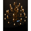 Noir Montoro Chandelier, Antique Brass - Metal