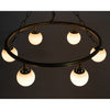 Noir Modena Chandelier, Small, Metal w/ Brass Finish