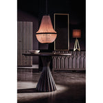Noir Candis Lamp w/ Black Shade, Metal w/ Brass Finish, 10"