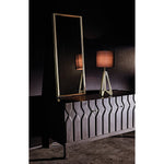 Noir Candis Lamp w/ Black Shade, Metal w/ Brass Finish, 10"