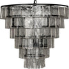 Noir Carnegie Chandelier, Large, Black Steel - Metal & Glass