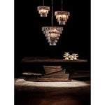 Noir Carnegie Chandelier, Large, Black Steel - Metal & Glass