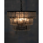 Noir Carnegie Chandelier, Medium, Black Steel - Metal & Glass