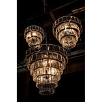 Noir Carnegie Chandelier, Small, Black Steel - Metal & Glass