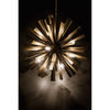 Noir Bero Chandelier, Metal w/ Brass Finish