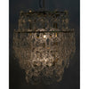 Noir Quebec Chandelier, Metal w/ Brass Finish