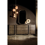 Noir Orellana Chandelier, Metal w/ Brass Finish