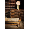 Noir New Luna Lamp, Metal w/ Brass Finish, 12"