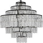 Noir Satellite Chandelier, Black Steel