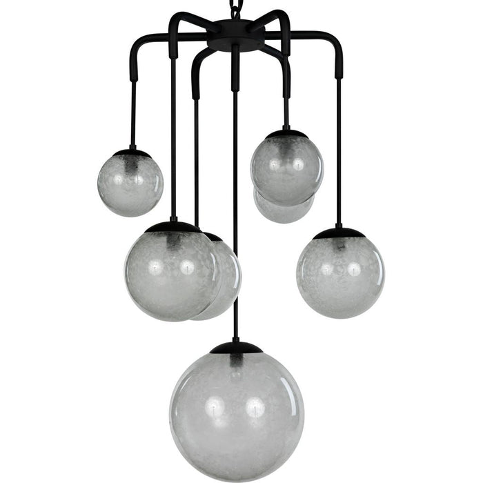 Noir Artemis Chandelier, Steel w/ Black Finish
