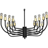 Noir Claude Chandelier - Industrial Steel