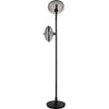 Noir Gibson Floor Lamp, Black Steel