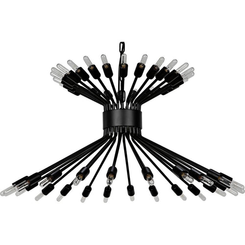 Noir Mancini Chandelier, Black Steel