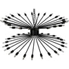 Noir Lampberto Chandelier, Black Steel