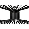 Noir Lampberto Chandelier, Black Steel