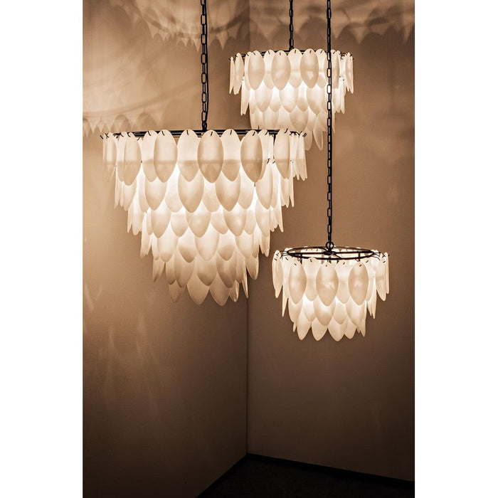 Noir Lotus Chandelier, Large - Industrial Steel